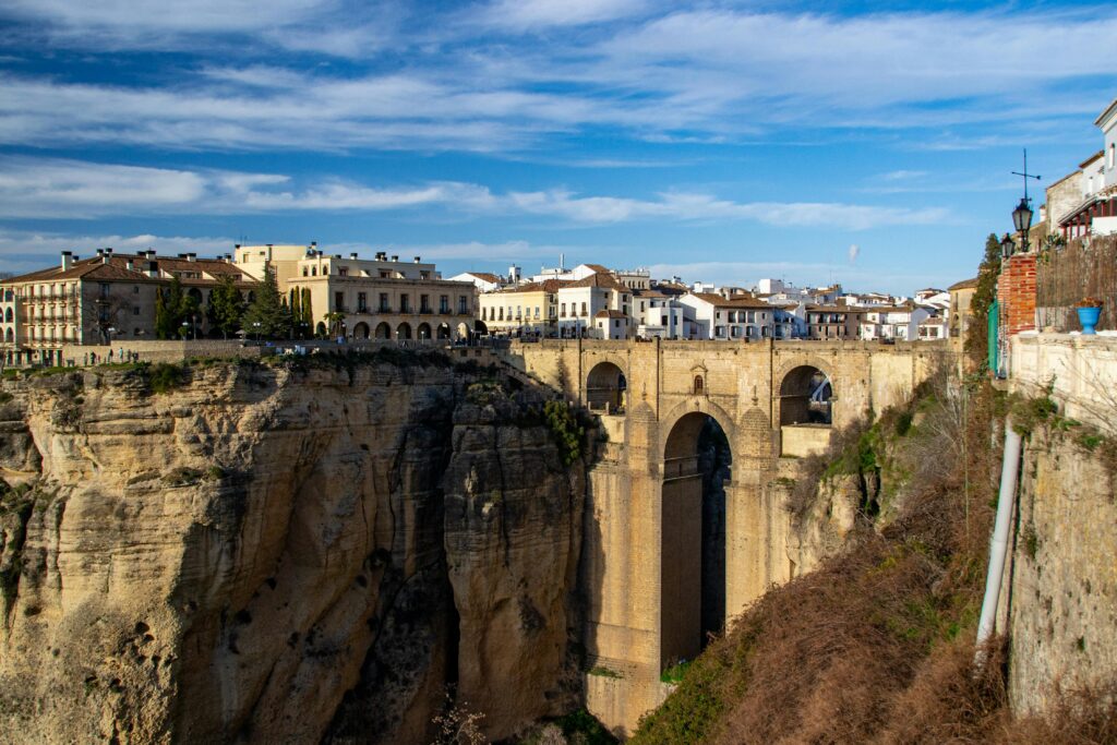 best day trips from malaga - view of Ronda gorge and Puente Nuevo bridge
