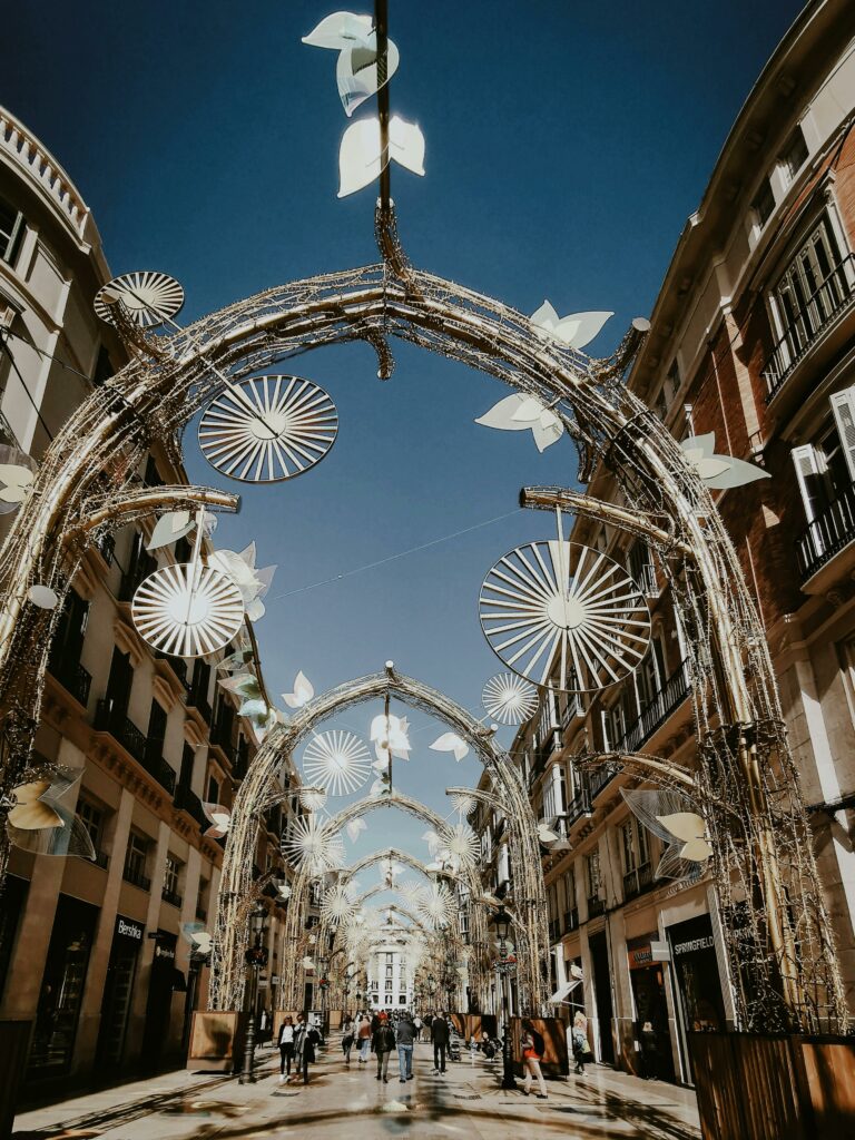 Malaga in December and Christmas - imfrommalaga malaga in december - Christmas lights on Calle Larios at night